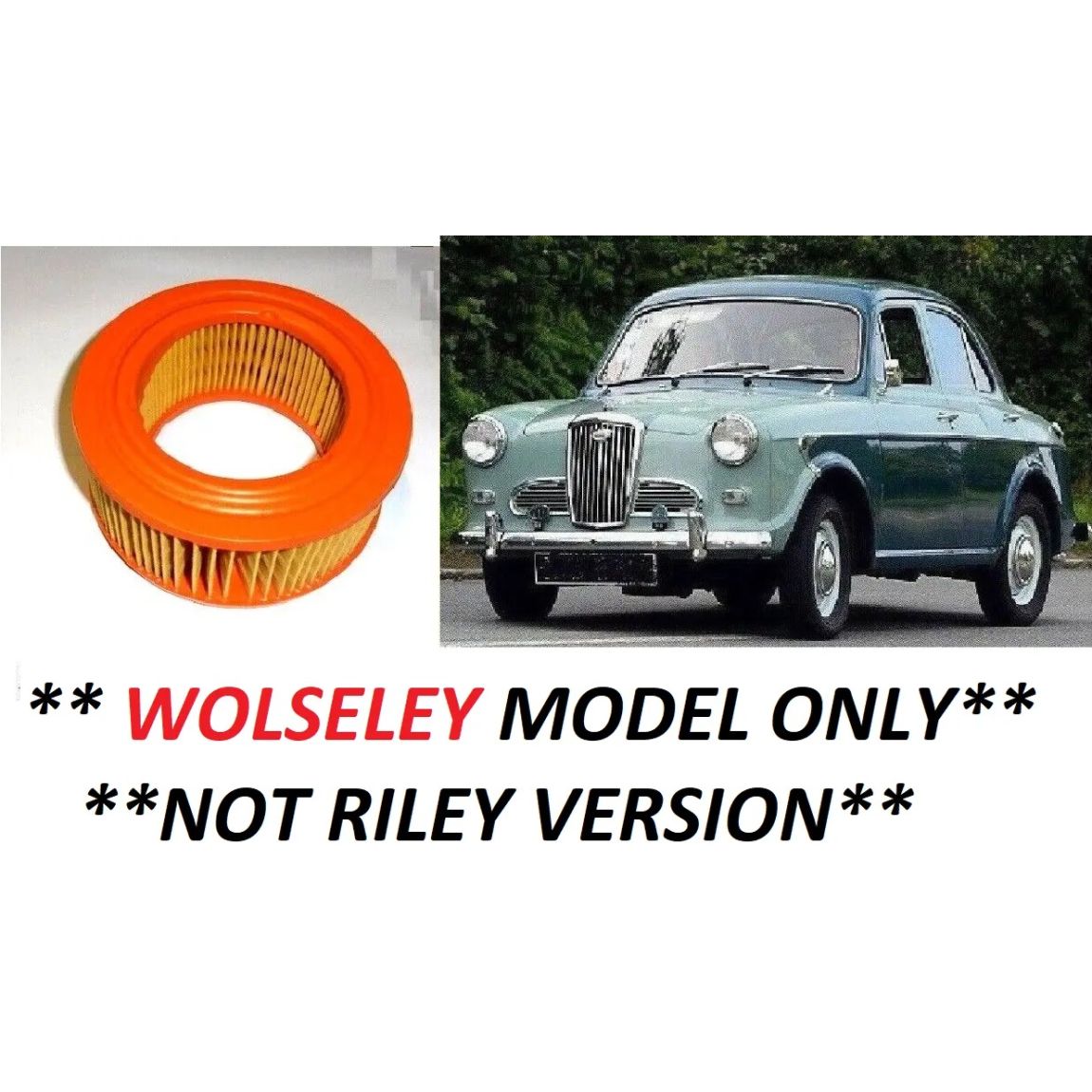 AIR FILTER x1 (Wolseley 1500) (** Not Riley 1.5 **) (1958- 65)   
